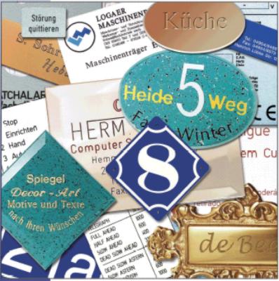 Fotokollage aus diversen Schildern